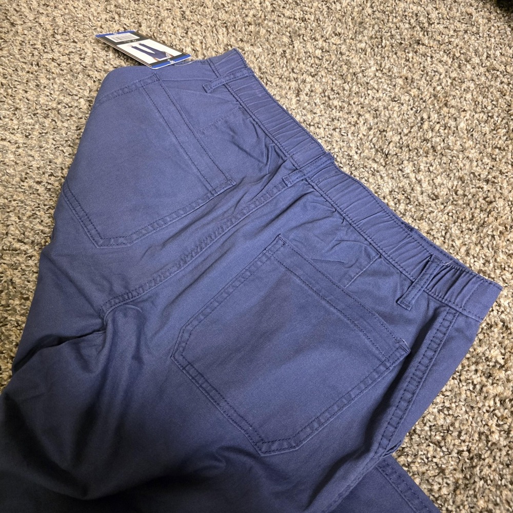 G.H. Bass & Co. Pants Womens 10 Blue Chino Ankle Straight Leg Elastic Waist - Picture 7 of 7